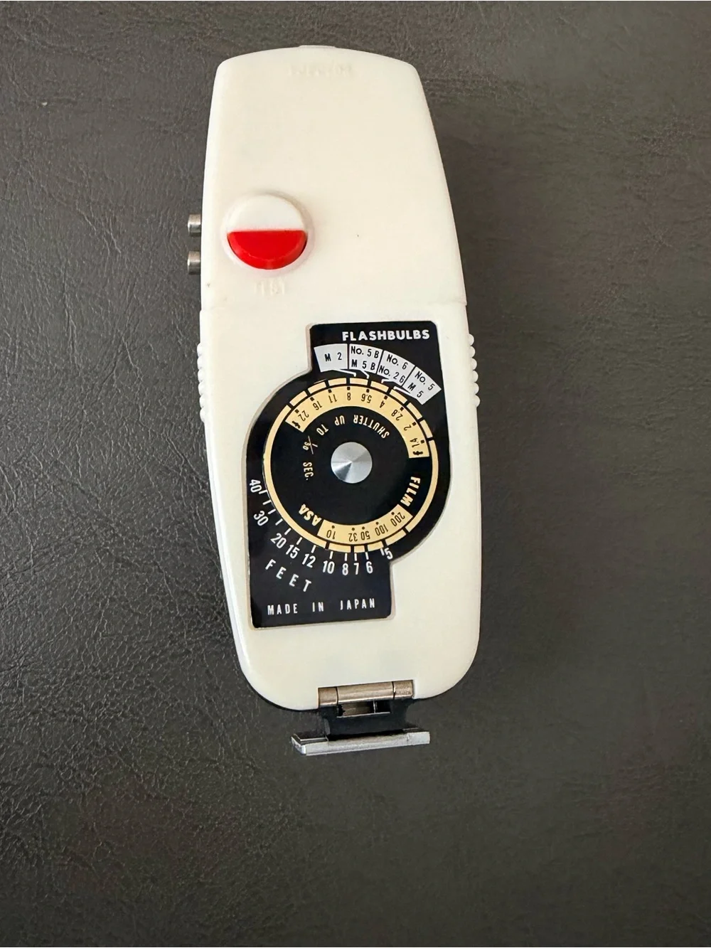 Vintage Made in Japan Flash Gun Camera Flashbulb Unit w/ Case